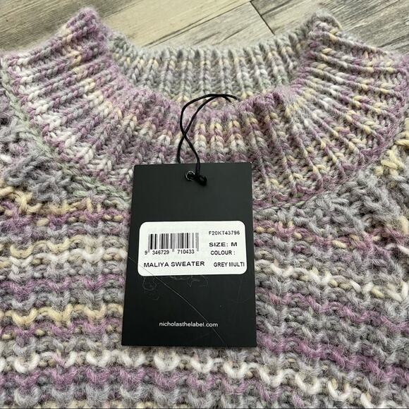 Nicholas Maliya Marled Alpaca Blend Sweater M - Picture 5 of 10